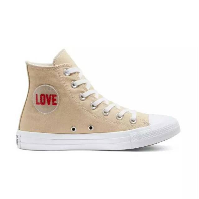 CONVERSE CHUCK TAYLOR ALL STAR HI LOVE CANVAS - DESERT ORE LOVE FEARLESSLY