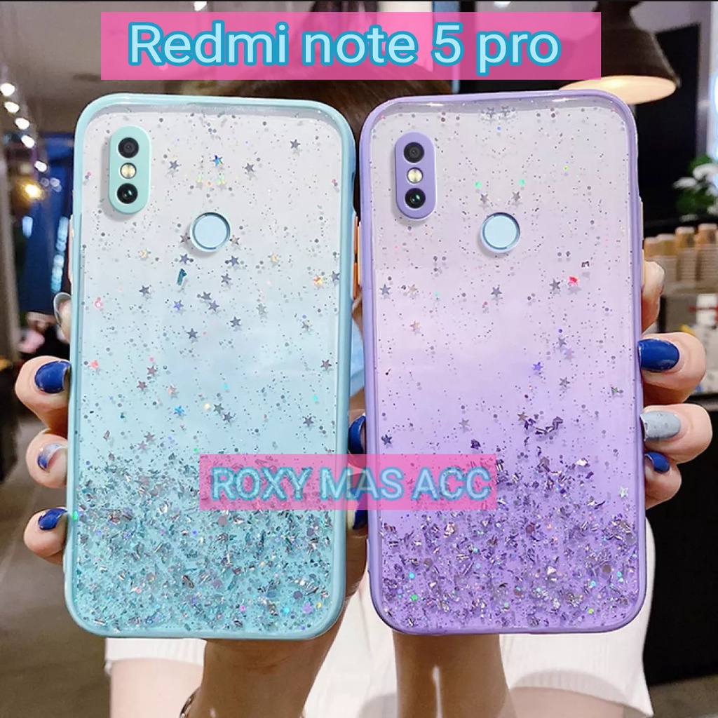 SOFTCASE ( XIAOMI REDMI NOTE 5 PRO ) TERBARU CASE DOVE GLITER FUZE TRANSPARAN DENGAN KAMERA PROTEKSI