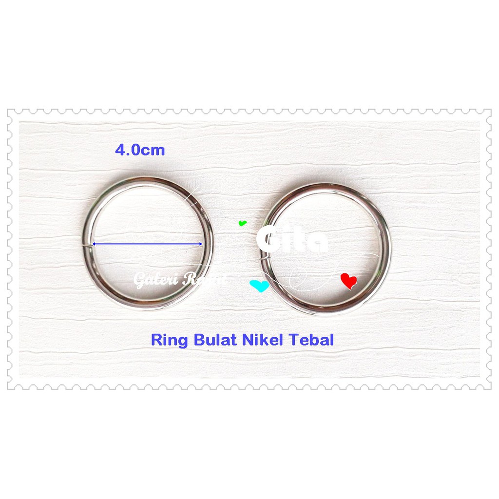 (2pcs) Ring Bulat/Ring O 4.0cm Tebal