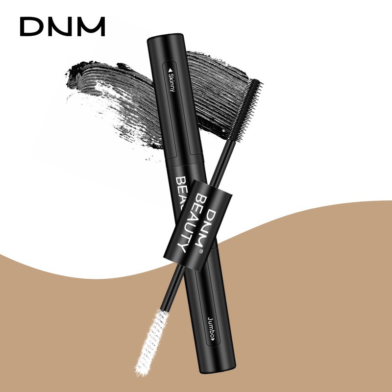 DNM Fiber Lashes 2 in 1 Mascara Black Maskara anti badai tahan lama dan anti air