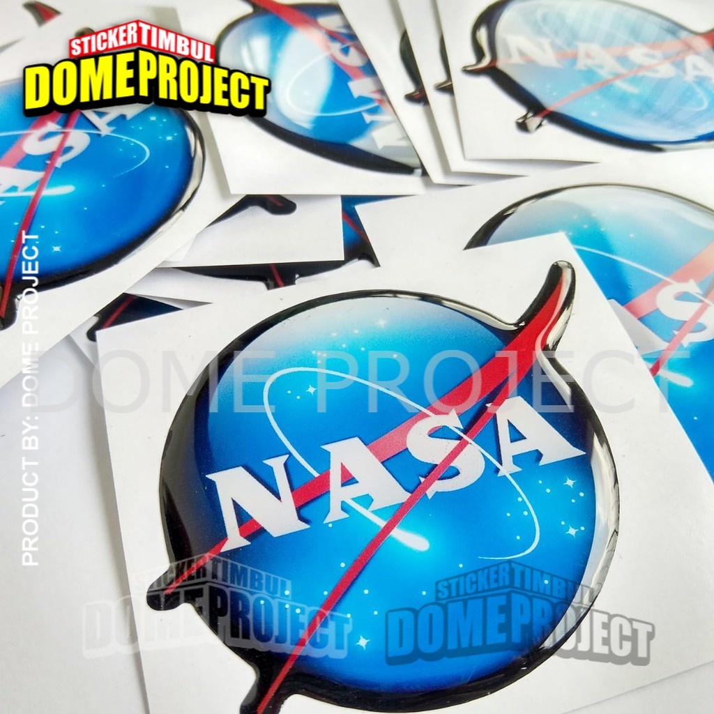 STIKER MOTOR TIMBUL NASA STIKER TIMBUL RESIN STIKER OUTDOOR AKSESORIS SEPEDA MOTOR