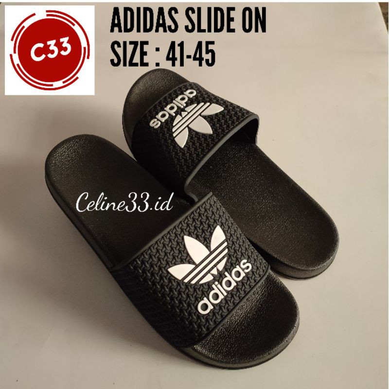 Sandal Adidas Karet Slide On Import | Sandal Adidas Slop Pria Import