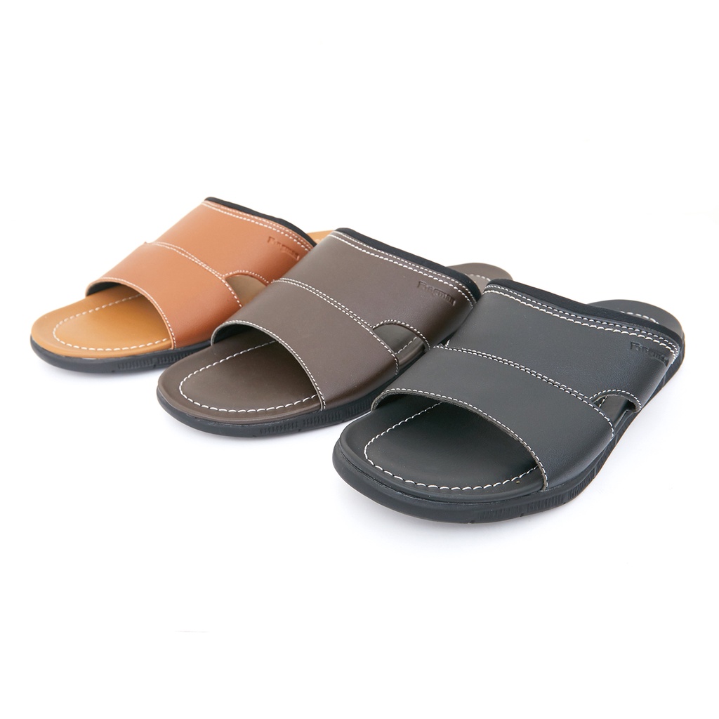 [CLEARANCE] Kingman Sandal Pria Kekinian Munchen Sendal Selop Kulit Kualitas Import Premium