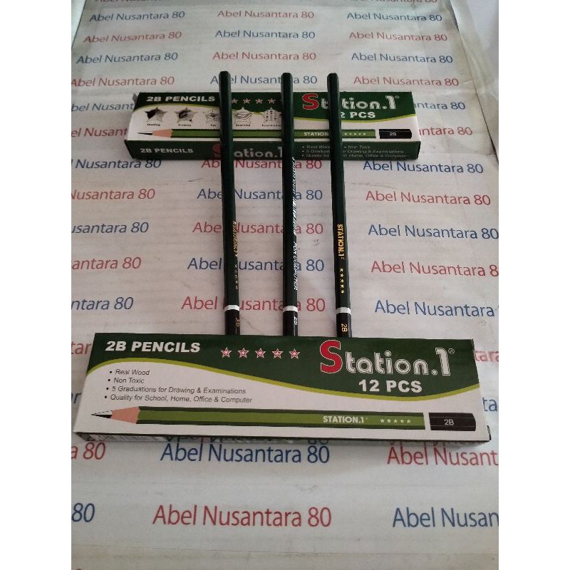 

pensil 2B warna hitam murah meriah merk station
