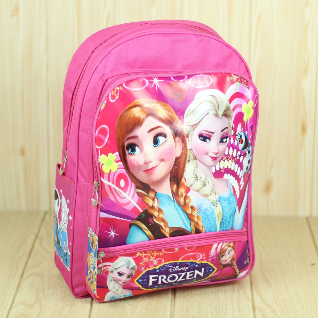 Jual Tas Gendong Anak Cewek Lucu imut motif Frozen Warna Pink Murah Awet Bagus