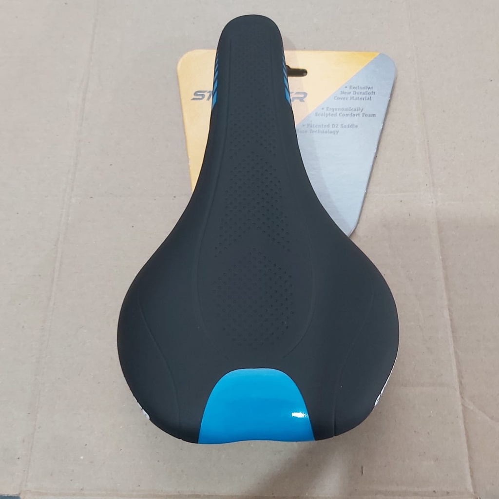 SADEL GEL STRUMMER 28733 LIS WARNA SADEL SEPEDA BALAP MTB EMPUK LIS BIRU