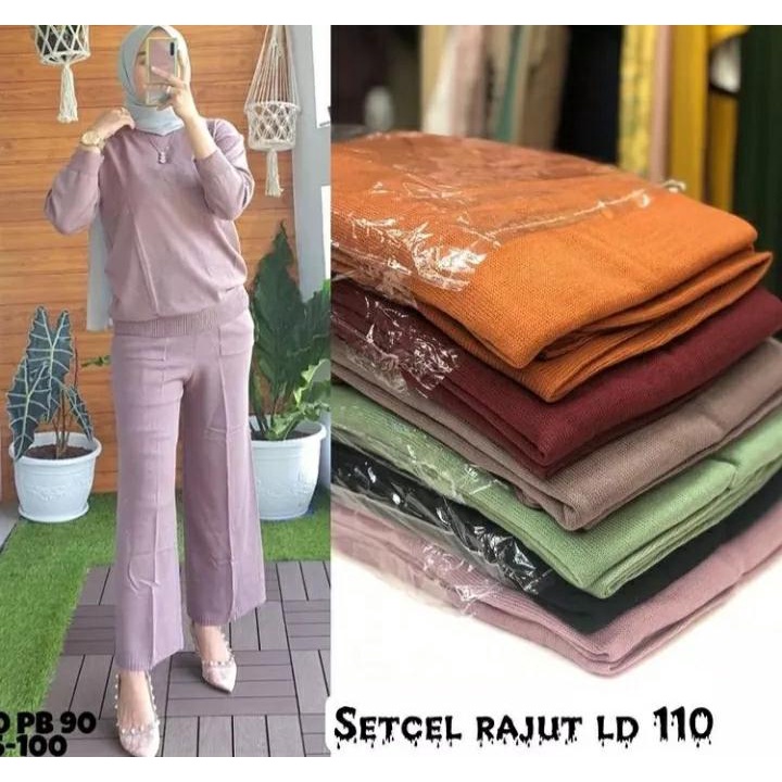 DVN ~ Stelan Kulot Rajut Stelan Rajut Awkarin Wanita Premium | [COD] Bayar di Tempat | 1 Set Pakaian Rajut Perempuan | 1 Set Outfit Wanita Kekinian | OOTD Remaja Terbaru 2021 | One Set Modern | Two-Piece Premium | Stelan Rajut Murah Import Quality Product