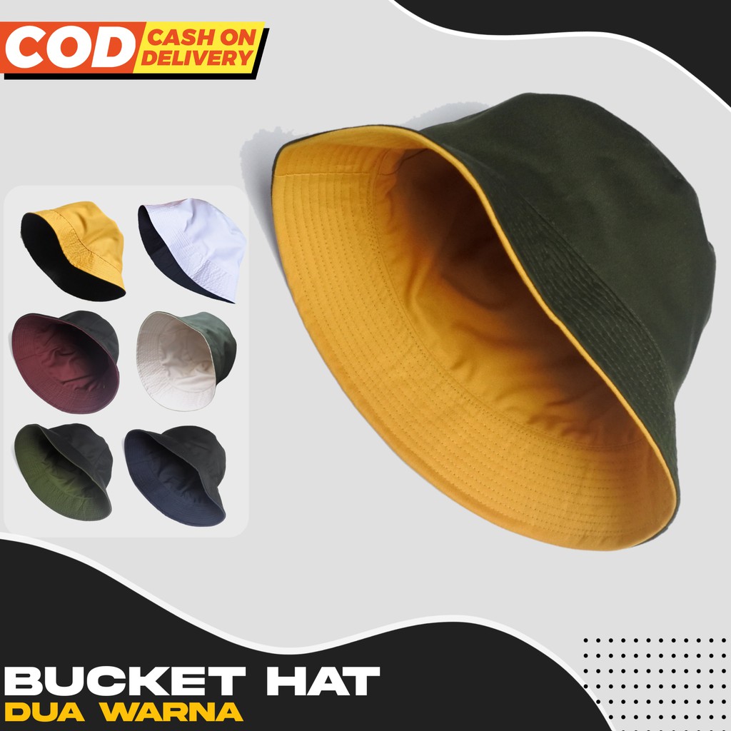 BUCKET HAT DUA WARNA BUCKET HAT TOPI BUCKET HAT BUCKET HAT POLOS BUCKET HAT ORIGINAL