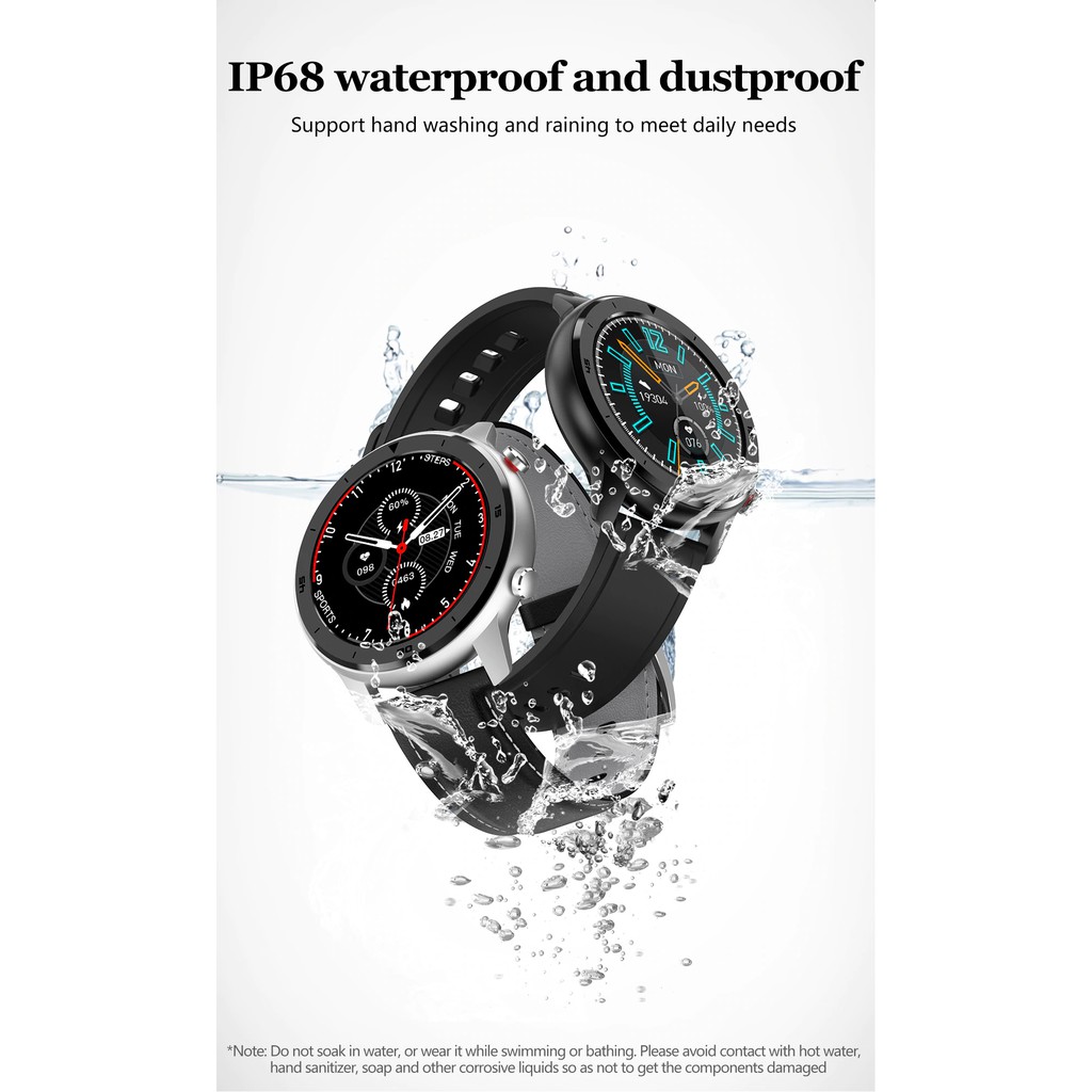 Smartwatch DT78 SmartWatch for Men Woman Full Touch Mode IOS & Android - Black Silicon