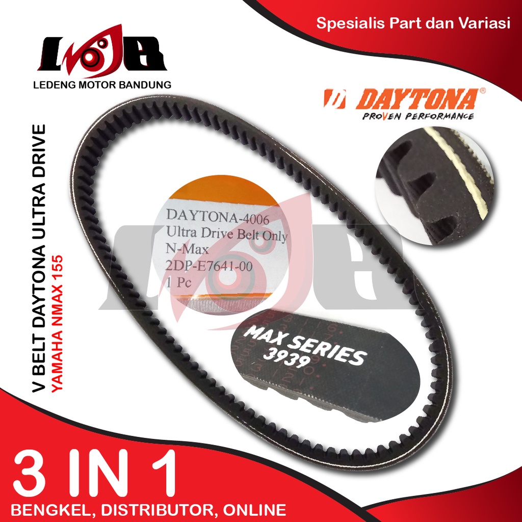 Daytona V-Belt Nmax 155cc Fi Vanbelt Timing Belt Vbelt Yamaha 2DP Ultra Drive Original 4006