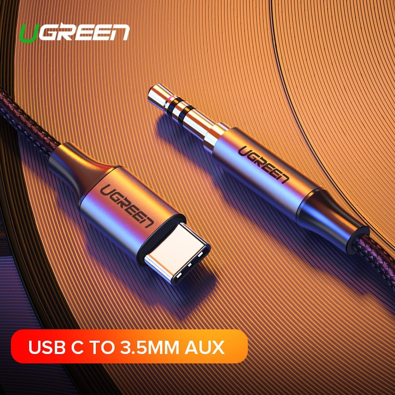 UGREEN Kabel USB Type C ke AUX 3.5mm HiFi 1 Meter - AV143 - Gray PML