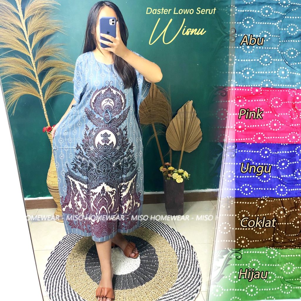 (JUMBO) DASTER SANTAI HOMEY DRESS LOWO SERUT - DASTER KELELAWAR KALONG RAYON ADEM