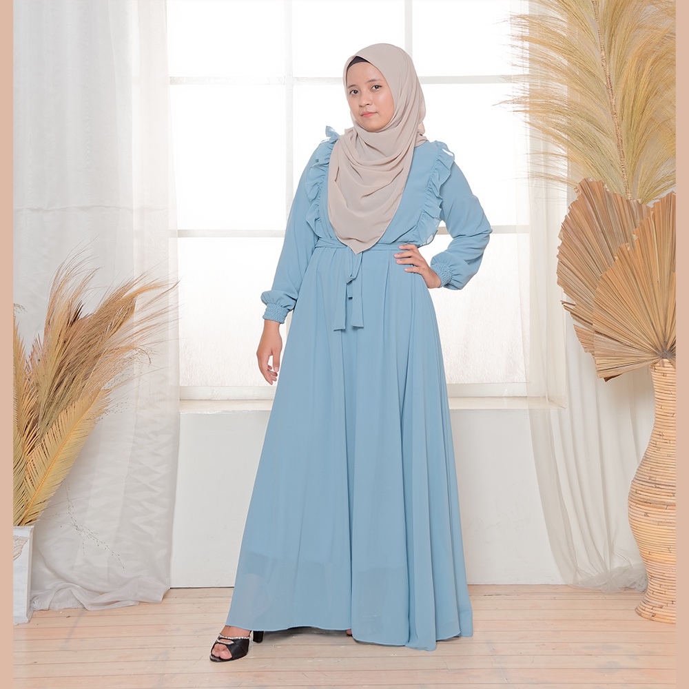 MOSCOU - Baju Busana Dress Gamis Wanita Muslim Muslimah Syari Syar'i Remaja Ibu Busui Simple Simpel 