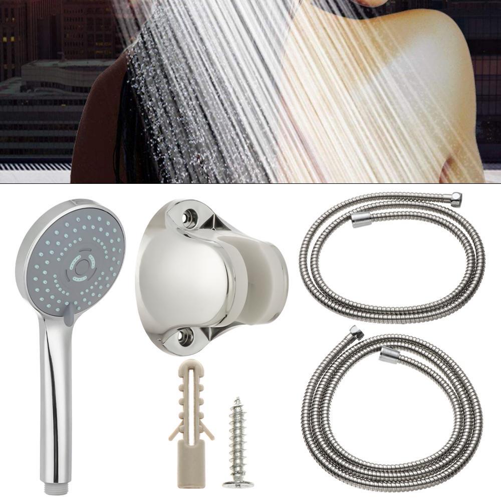 Populer Kepala Shower Tekanan Tinggi HandHold Plating Fixing Clip Nozzle Silikon