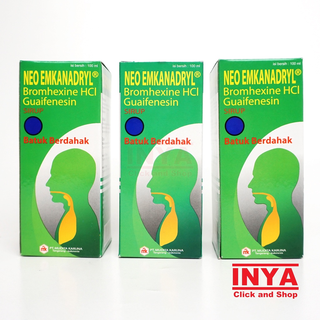 NEO EMKANADRYL SIRUP BATUK BEDAHAK 100ml - Obat Batuk