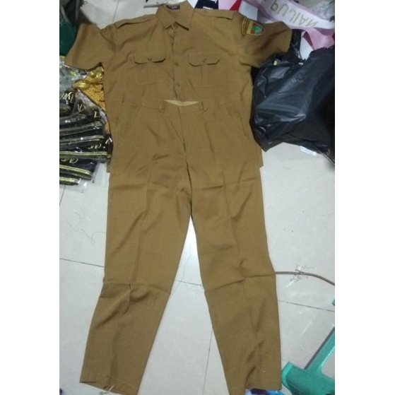 Setelan PDH Kuning Khaki Pria / Setelan PDH ASN PRIA