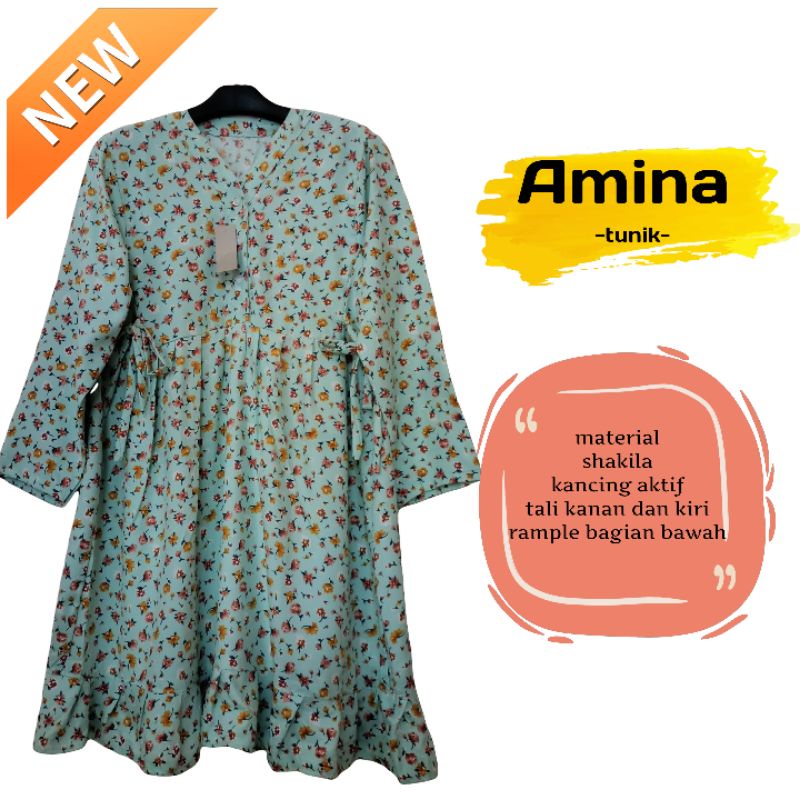 tunik shakila tunik viral tunik terbaru tunik murah grosir tunik murah tunik bunga-bunga Amina tunik