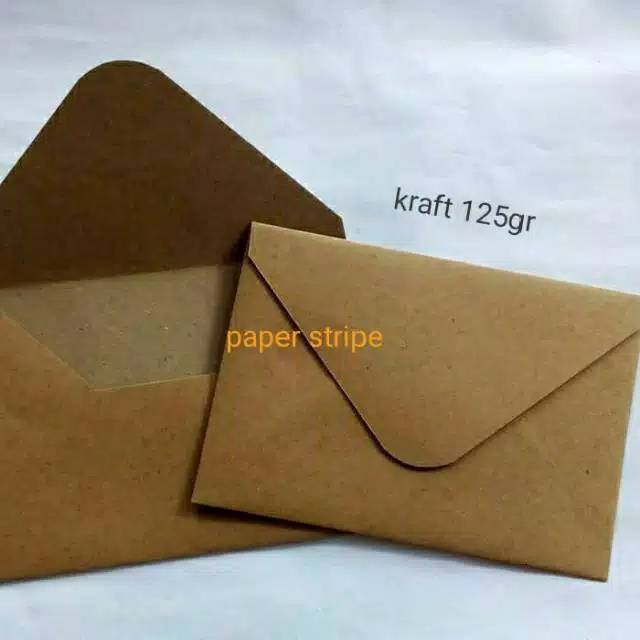 

[Best Seller] A6 amplop coklat vintage kraft 125gr ukuran 11x16cm a6 kraft