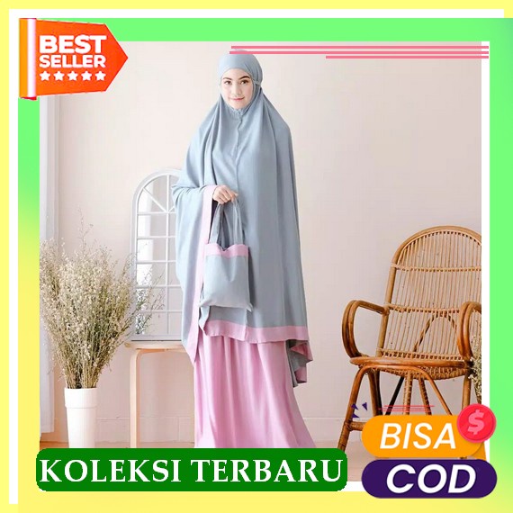 Mukena Stu Set Hantaran Cantik Dan Mewah Terbaru 2022 Mukena Dewasa Bordir Timbul Bahan Adem Sutra M