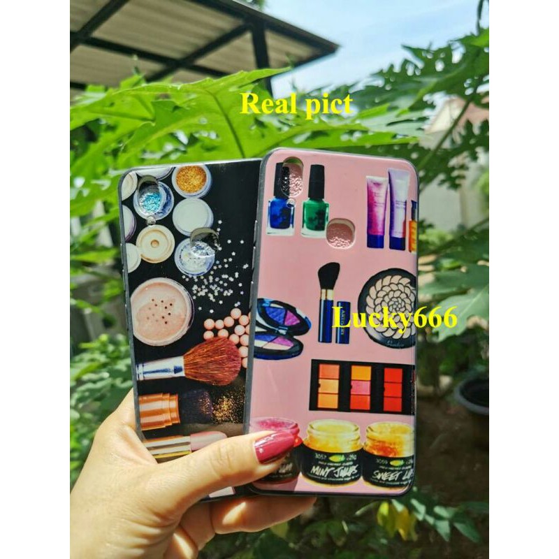 Soft case motif lipstik vivo y85 silikon motif make up vivo y85 y 85