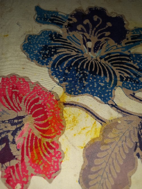 Ruzza Batik Anak Ukuran 0-15 Tahun Kemeja Motif Pari Blarak Biru Merah