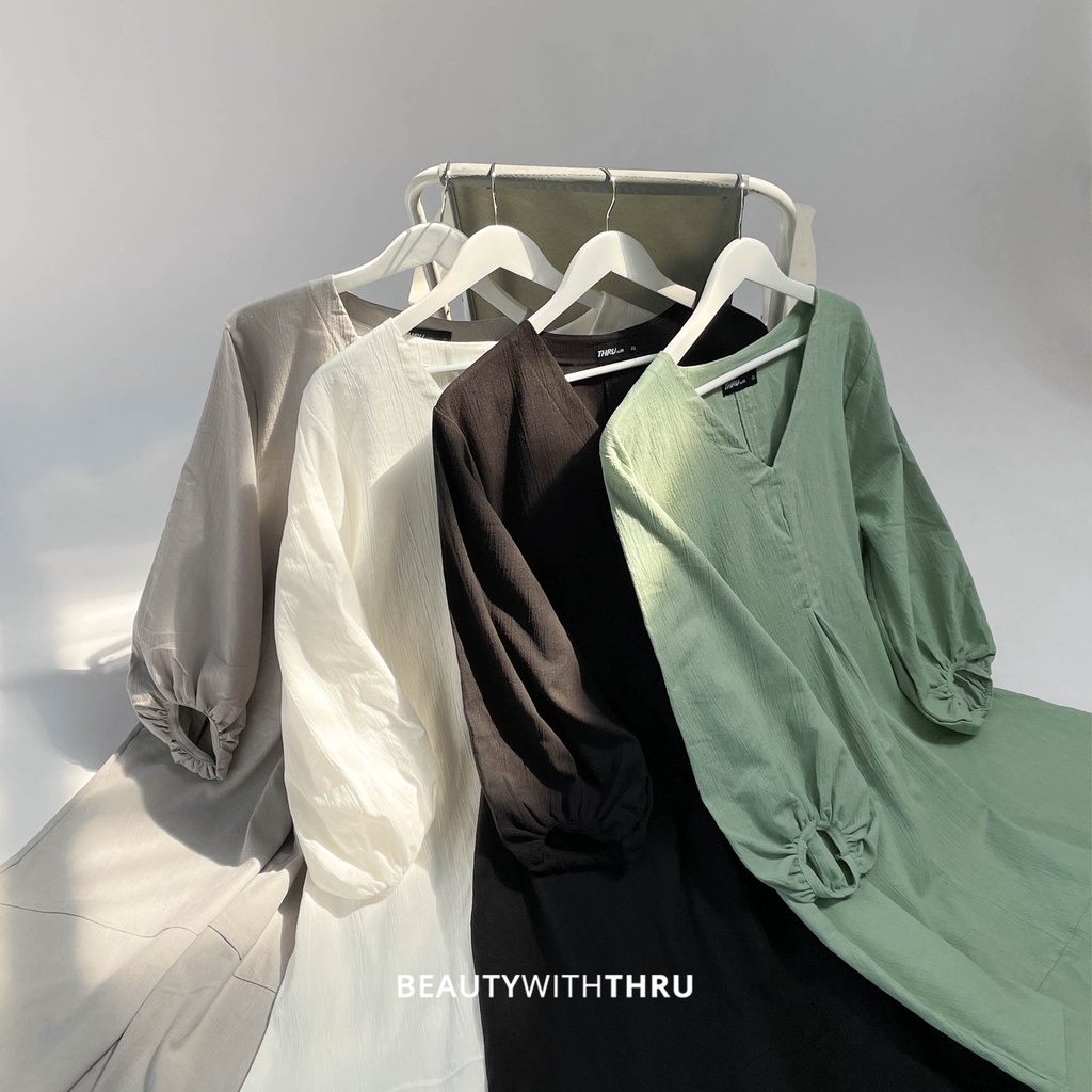 Mone Linen Dress - Thruoutfit