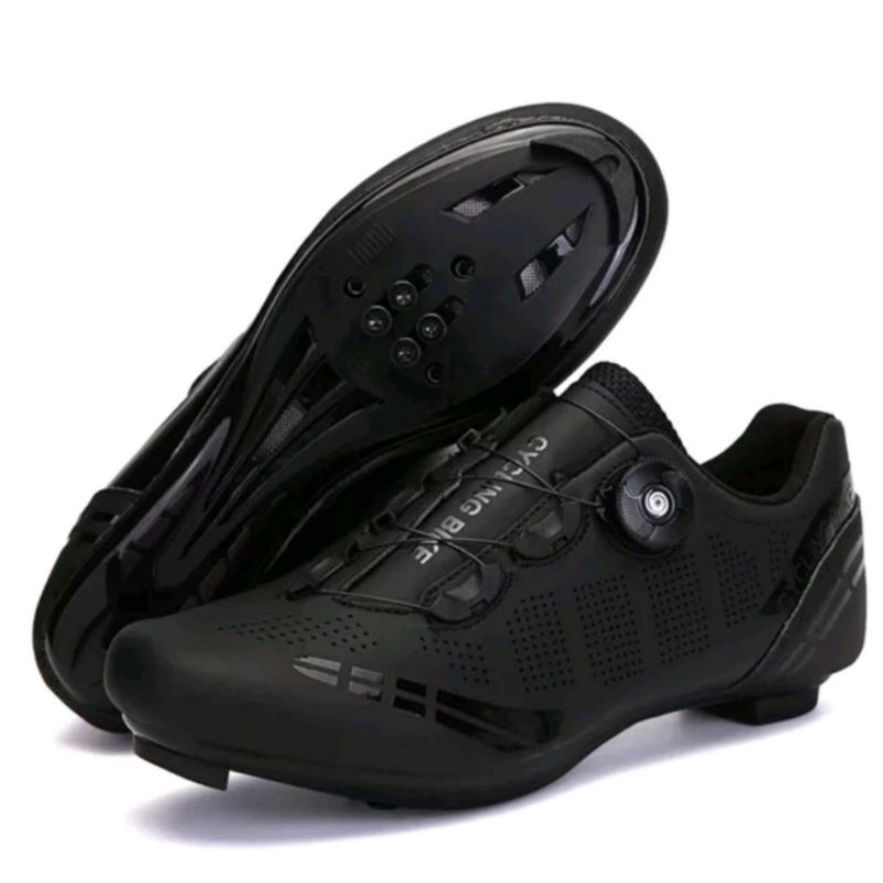 Sepatu Sepeda Multi Cleat Roadbike MTB Cycling Shoes Cleats Sepatu Gowes Hitam