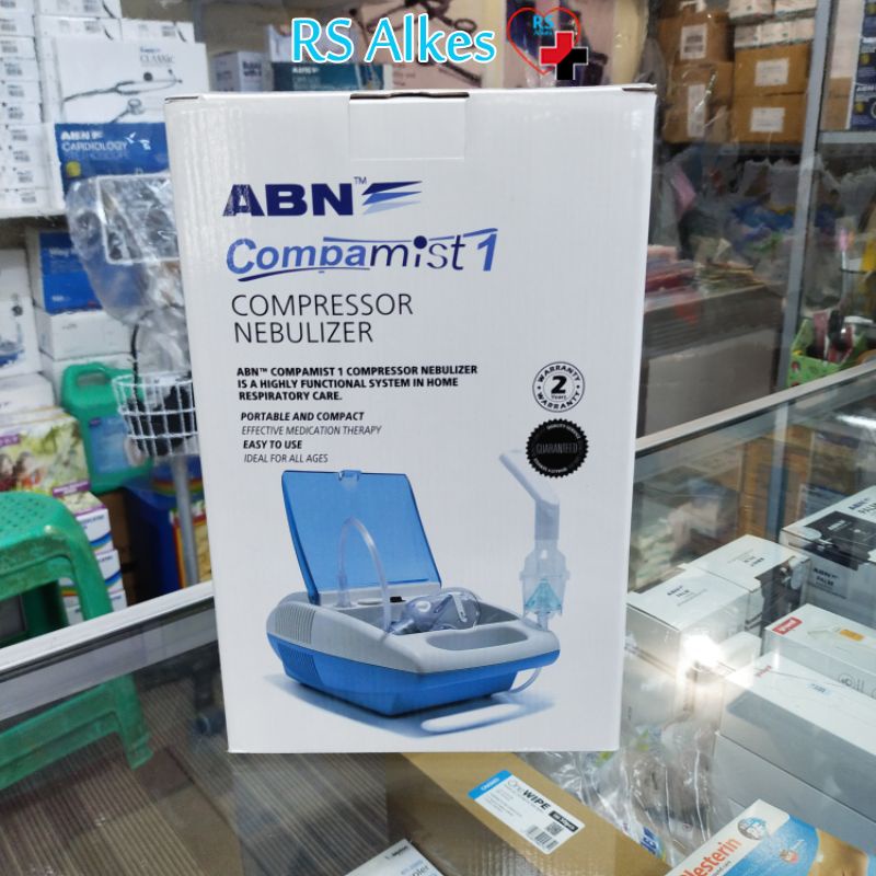 Compressor Nebulizer ABN Compamist Alat Therapy Terapi Pernapasan Alat Uap Inhalasi Nebulizer ABN