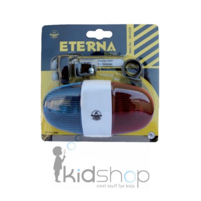 [KID] Bell Sepeda Klakson Sirine Bicyle Police Horn Bel Sepeda Anak LED MUSIC Polisi Free Battery