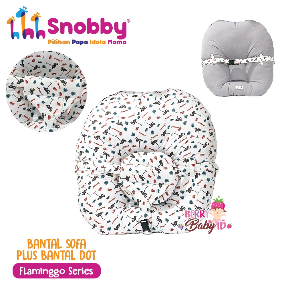 Snobby Bantal Sofa + Bantal Dot Sofa Bed Bayi Multifungsi Print Berry Mart