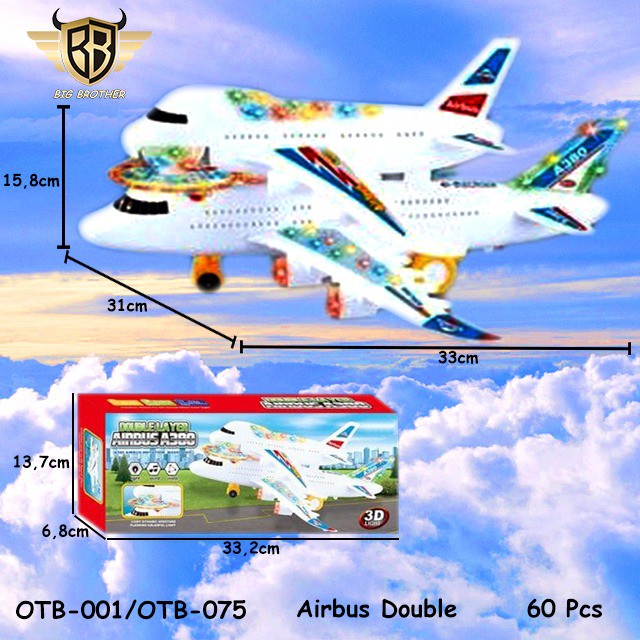 MURAH OTB049 OTB075 PL380G BRO1456 Pesawat Terbang Lion Garuda Airplane Mainan Anak Pesawatan BIGBROTHER