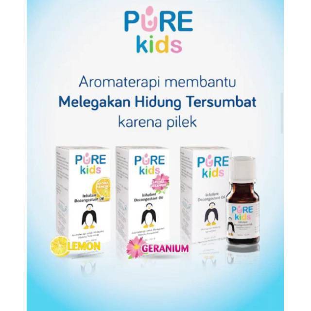 Pure Kids Inhalant Decongestant Oil Pelega Hidung Tersumbat Untuk Bayi dan Anak