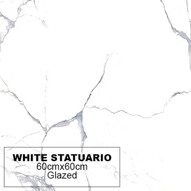 Granit Tile White Statuario Granit Lantai Granit putih 