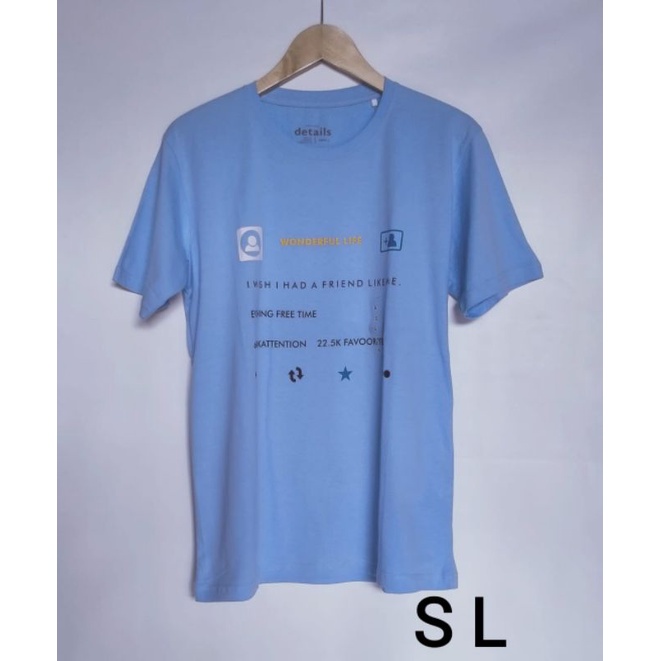 Kaos pendek pria details