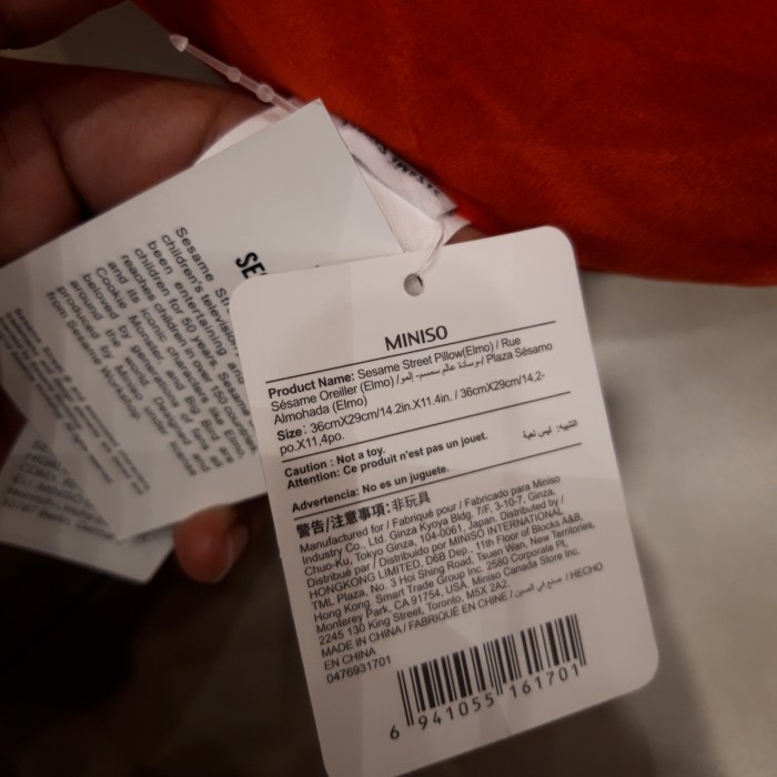 Bantal Sesame Street Miniso