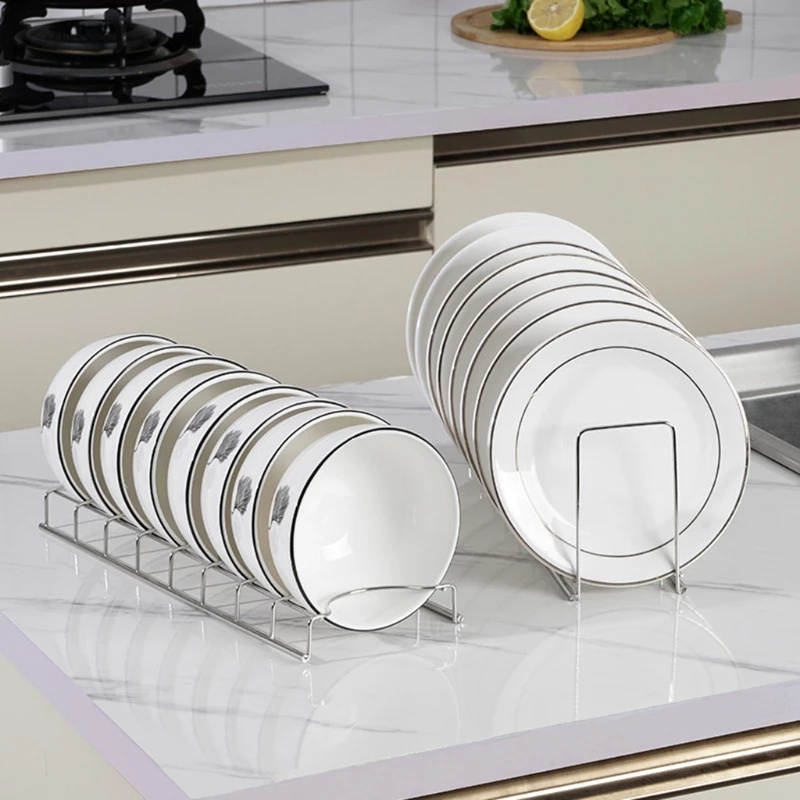 Rak Pengering Piring / Mangkok / Tutup Panci Bahan Stainless Steel Untuk Dapur