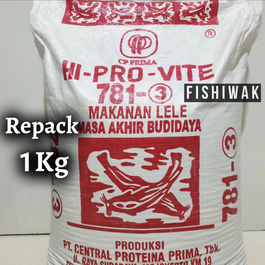 781-3 Repack 1kg / 1 kg Pelet 781 / Pakan Lele 781 3 / Provit