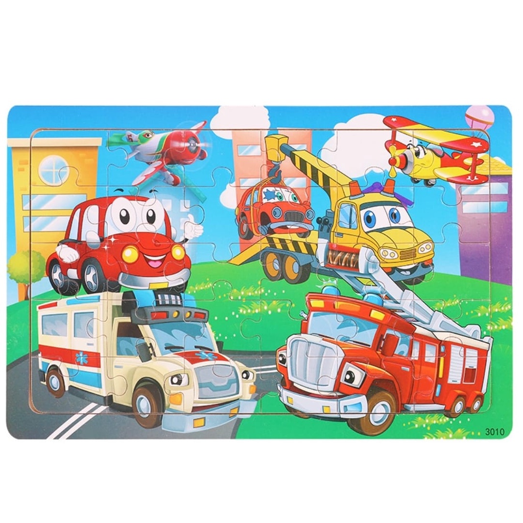 MAINAN EDUKATIF / JIGSAW PUZZLE / PUZZLE KAYU GAMBAR 30 PCS LUCU