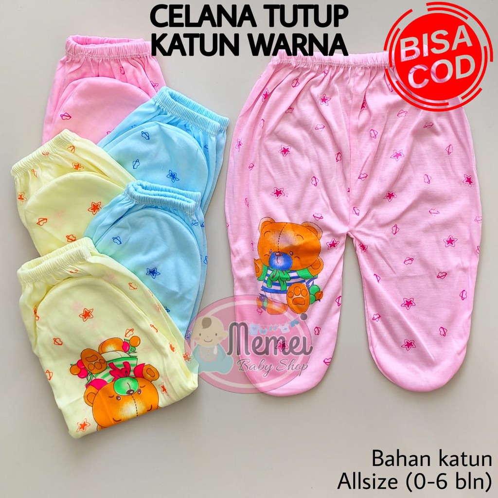 Celana bayi panjang TUTUP KAKI KATUN perlengkapan bayi lahir