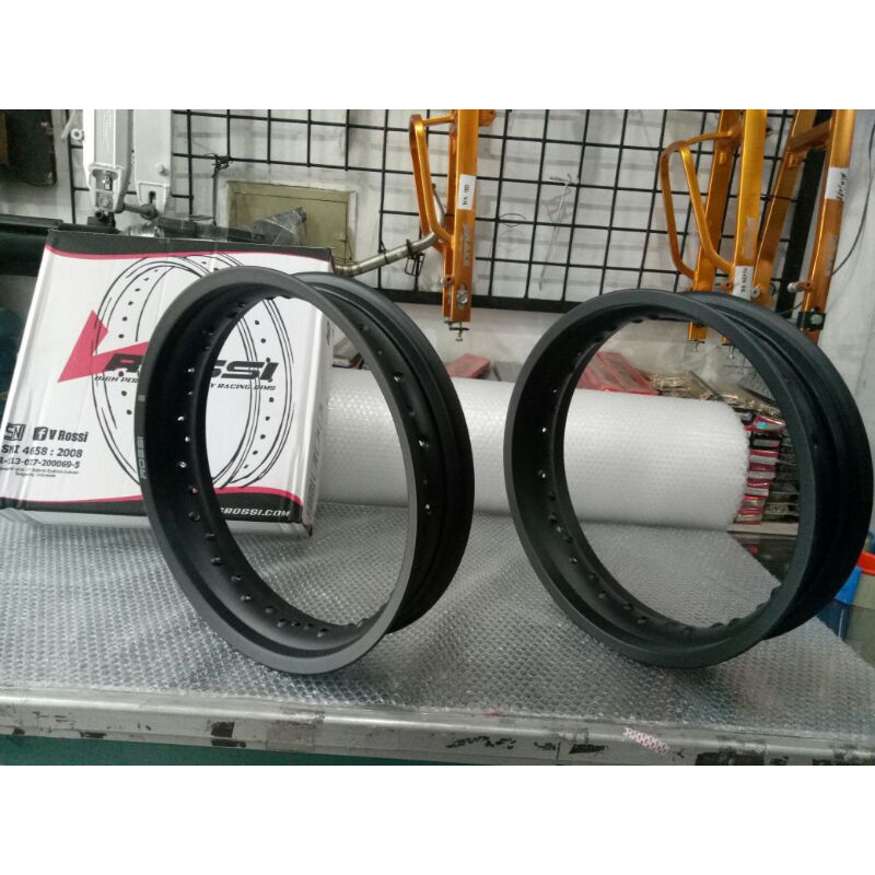 PAKETAN VELG VROSSI WM UKURAN 250 DAN 350 RING 16 HITAM