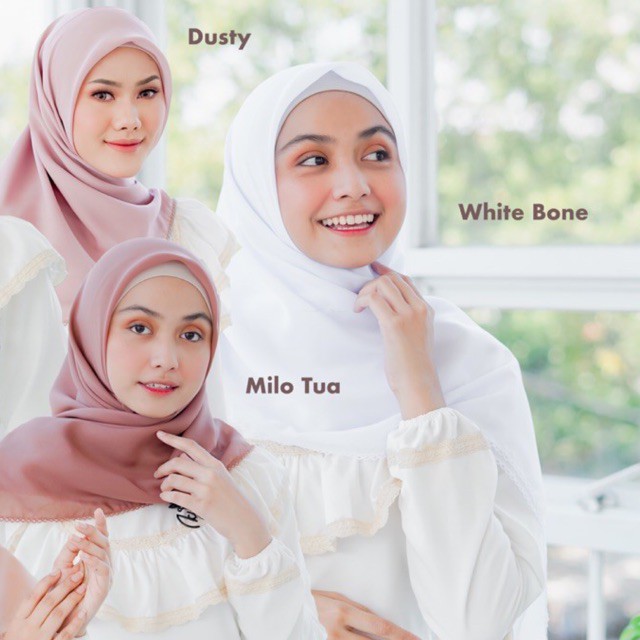 Koyu Hijab Segiempat Potton Lace Best Seller Part 1