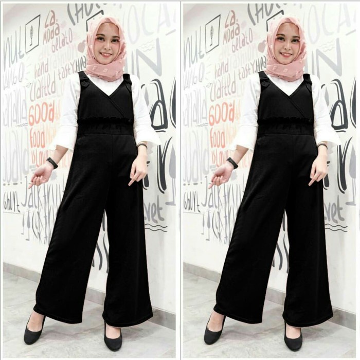 Jumpsuit Wanita Lengan Panjang Jumpsuit Model Kekinian Faizah Set