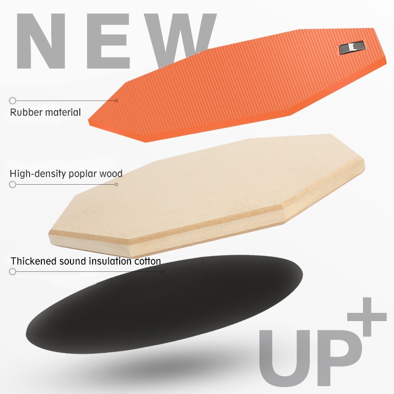 Set Drum Pad Bahan Karet Kayu Ukuran 8 Inci Dengan bracket Bold