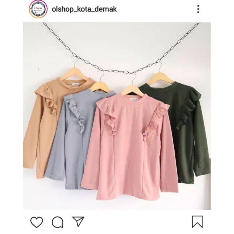 blouse rempel / UNIQLO / blouse knit / blouse import