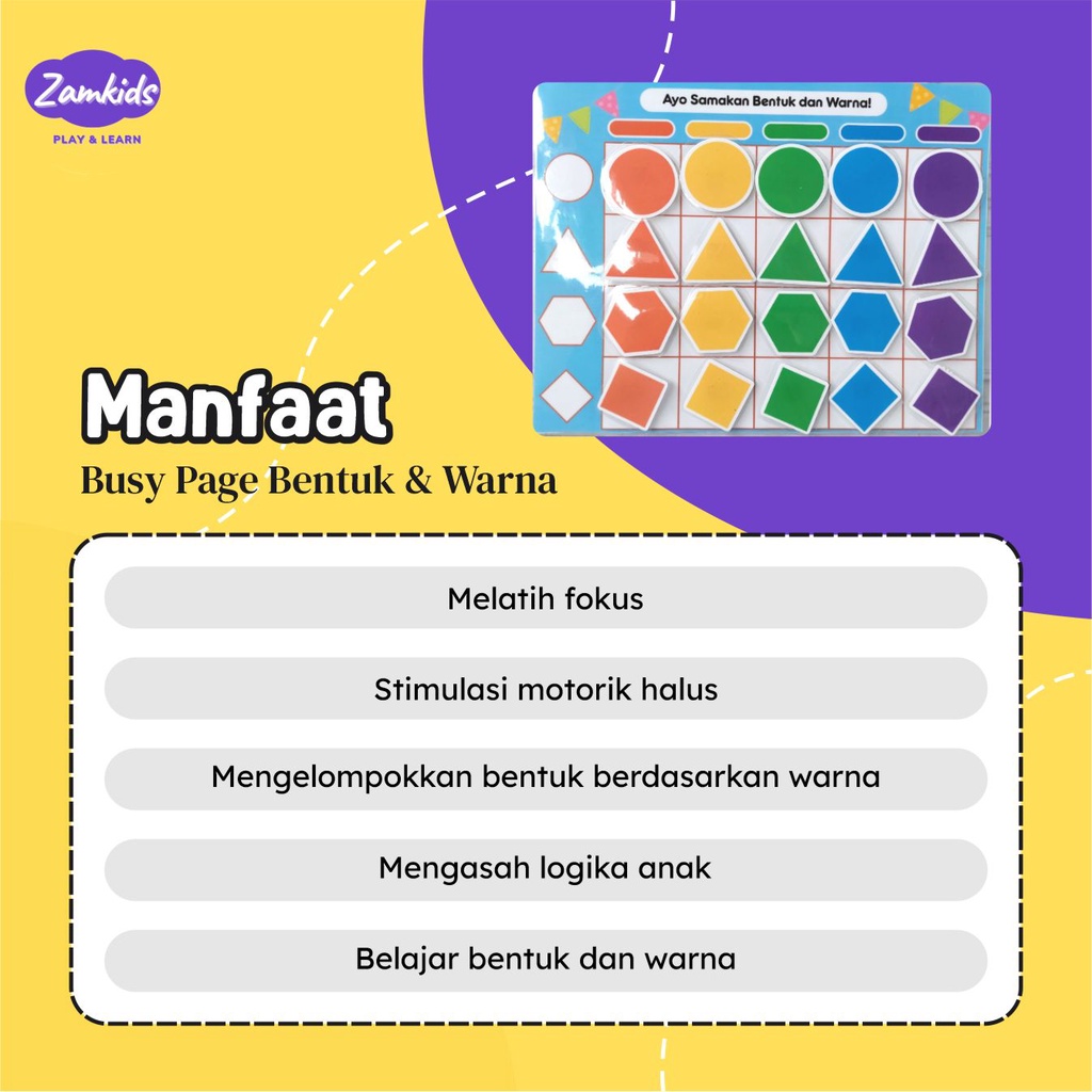 Permainan Edukasi Busy Page Magnet Susun Mainan Edukatif Anak Dan Balita By Zamkids