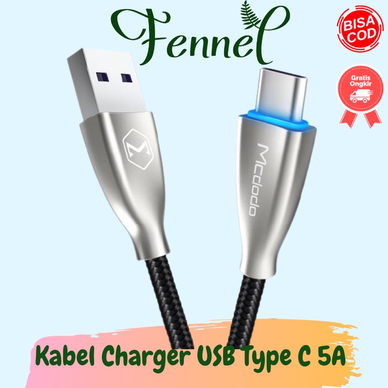 Kabel Charger USB Type C QC4.0 5A 1 Meter CA 542