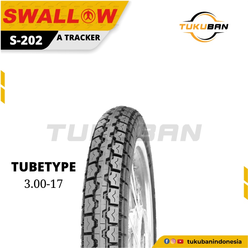 Ban Luar Sepeda Motor Swallow S202 A Tracker Ukuran 250 300 Ring 17 18 Tube Type