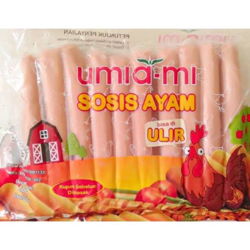 sosis ayam umiami / sosis ayam umami 500gr/ sosis ulir murah