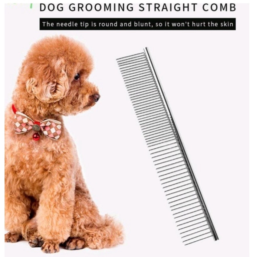 SISIR GROOMING metal sisir hewan sisir bulu anjing kucing sisir rambut