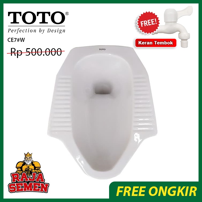 Jual CLOSET / KLOSET JONGKOK / TOILET JONGKOK TOTO CE7#W | Shopee Indonesia